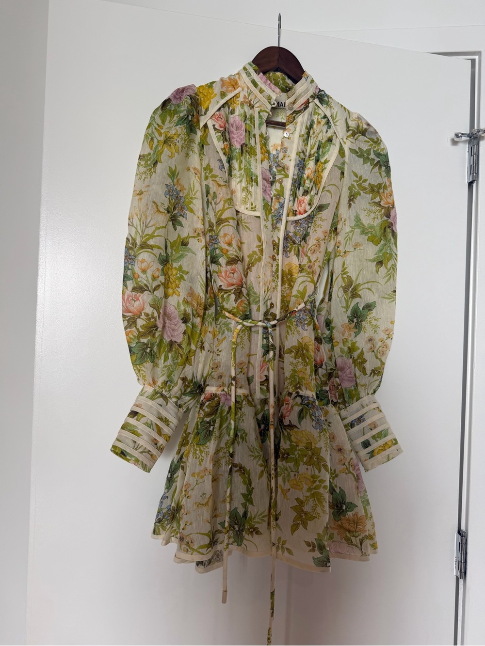 Alemais Cream Floral Long Sleeve Tiered Dress - Picture 11 of 11